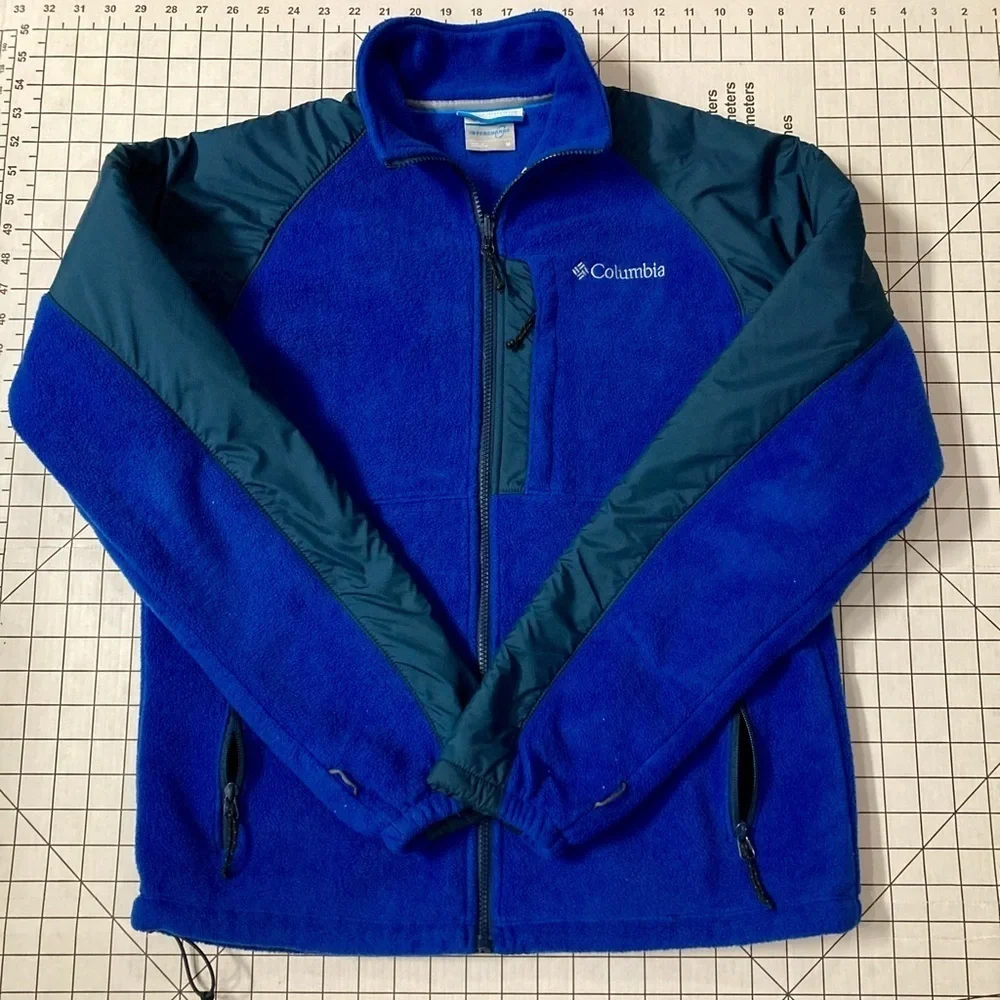Columbia Interchange Men’s Size Medium Blue/Grey Medium Weight‎ Jacket
